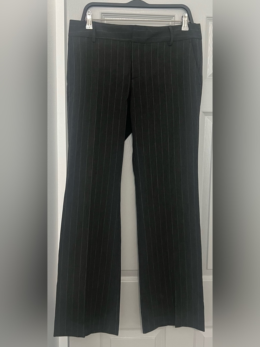 Zara Dark Grey Pinstripe Womens Dress Trousers Size 8